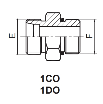 DIN 2353-UN、UNF THREAD STUD ENDS WITH O-RING SEALING ISO 11926