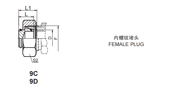 DIN 2353-(9C)FEMALE PLUG