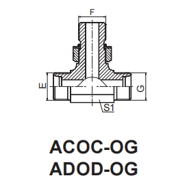 DIN 2353-(ACOC-OG/RN)Branch Tee UN/UNF Thread Adjustable Stud Ends with O-Ring Sealing 