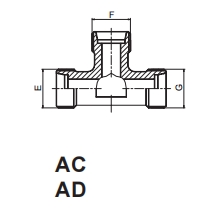 DIN 2353-(AC)EQUAL TEES