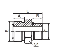 1FH SAE J1453 ORFS MALE O-RING / BSP MALE O-RING