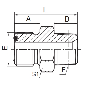 1FN SAE J1453 ORFS MALE O-RING / NPT MALE