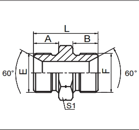 1B BSPP 5200 BSP MALE DOUBLE USE FOR 60° CONE SEAT OR BONDED SEAL