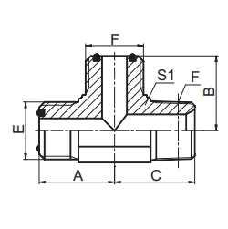 AFFN SAE J1453 ORFS MALE/ORFS MALE/NPT MALE