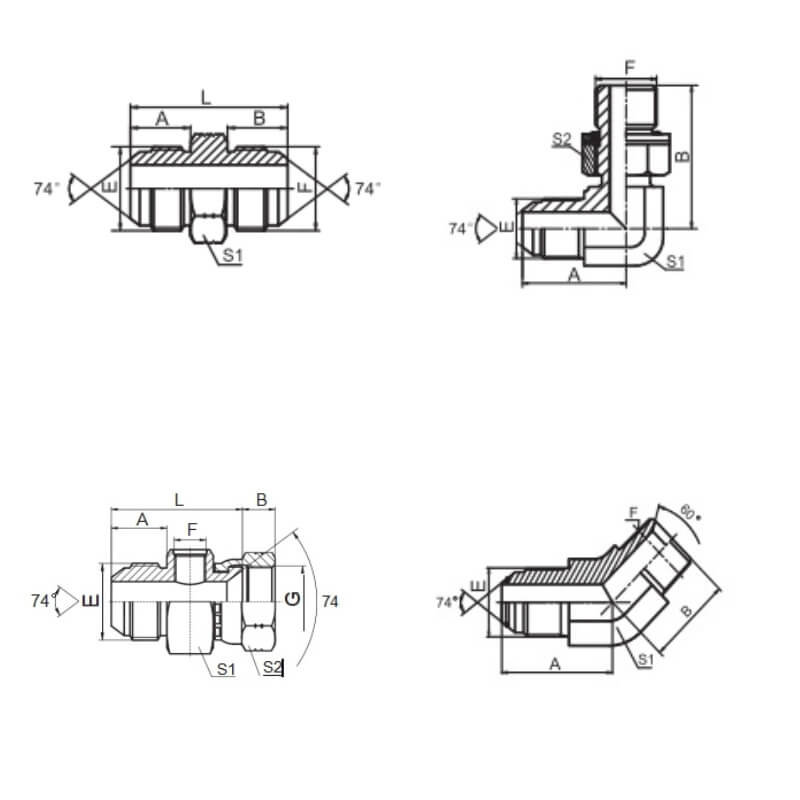JIC Adapters, High-Quality Hydraulic JIC Fittings - Jiayuan Hydraulics