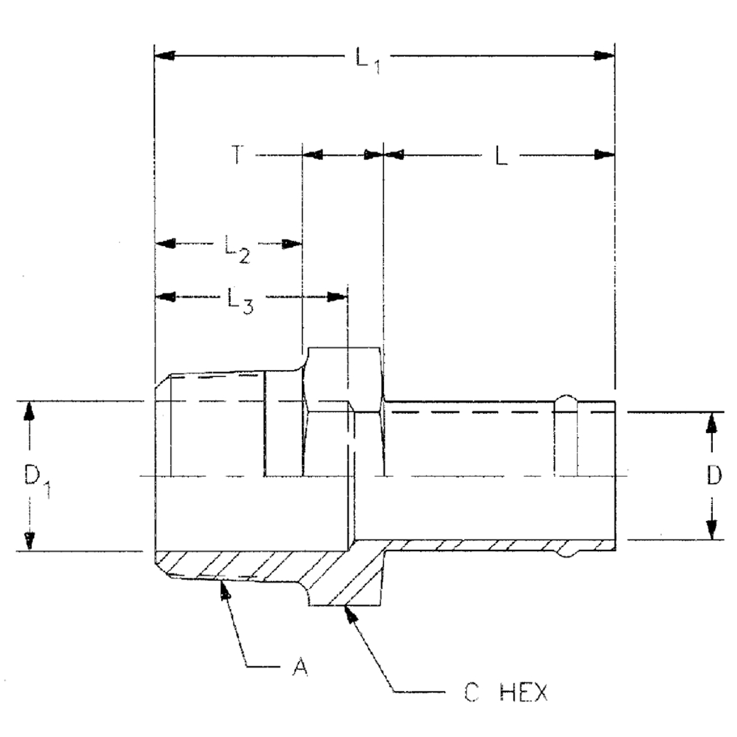 NPTF MALE PIPE THREAD HOSE CONNECTOR SAE 430160